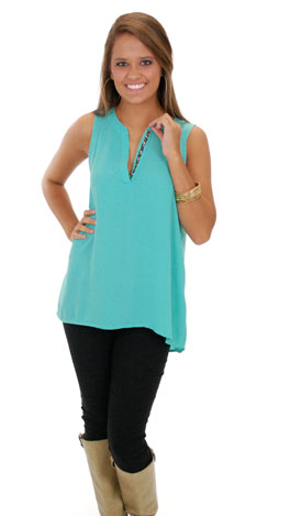 KARLIE Leopard Trim Tank