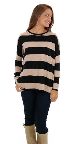 Stripe it Up Sweater, Black