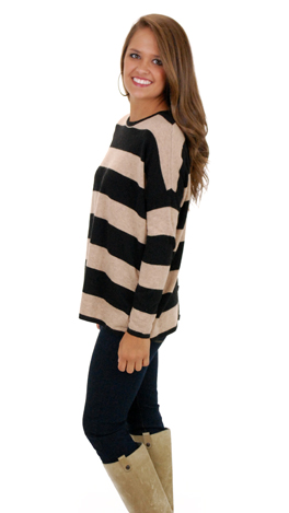 Stripe it Up Sweater, Black