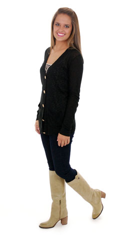 Time Marches on Cardigan, Black