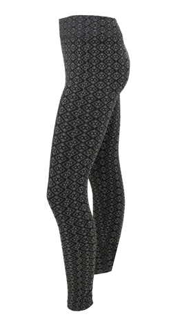Tribal Print Leggings, Black