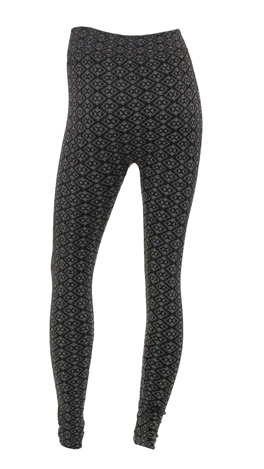 Tribal Print Leggings, Black