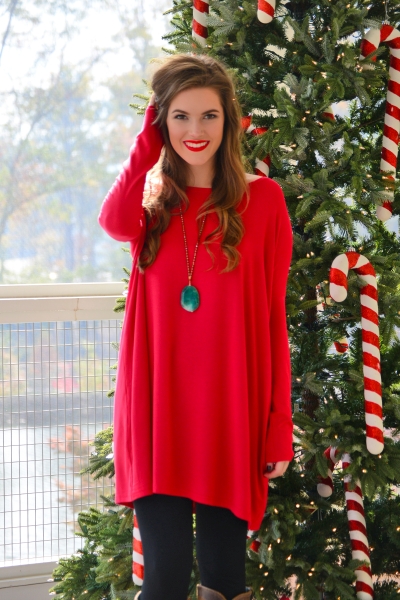 Outside The Box Tunic, Red