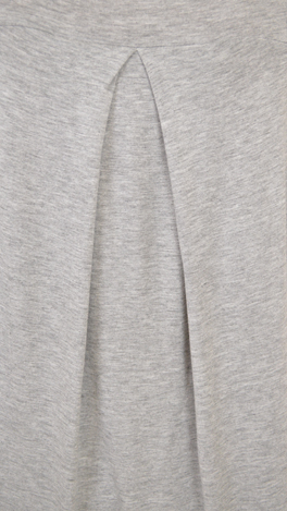 Pleat Back Tee, Grey