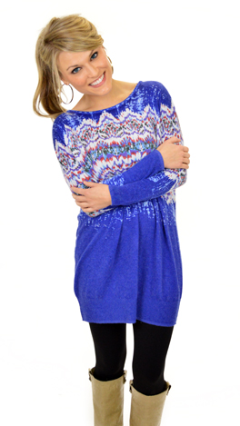 Natural Wonders Sweater, Blue