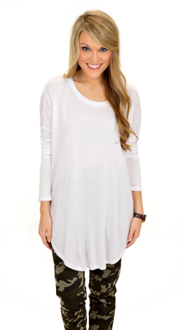 Let Loose Tee, White