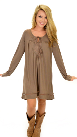 Honey Do Dress, Taupe