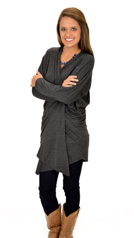 Comfort Zone Cardigan, Charcoal