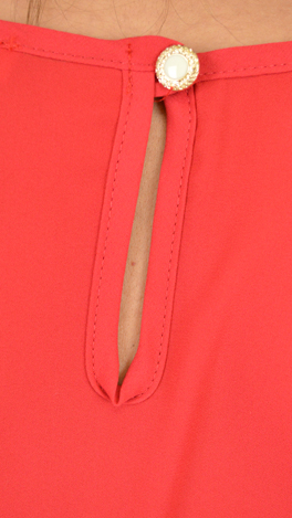 Bell Sleeve Blouse, Red