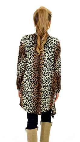 Long Leopard Cardi