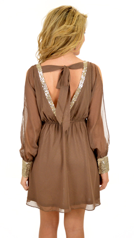 Payton's Party Dress, Mocha