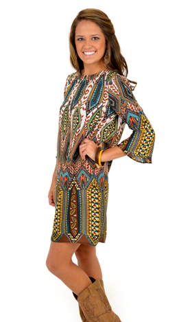 Gem-boree Dress, Brown