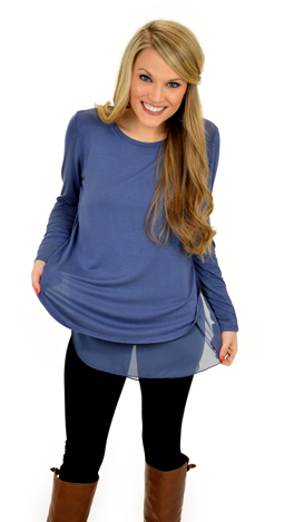 Double Your Fun Top, Blue