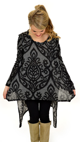 Scroll Tunic, Gray