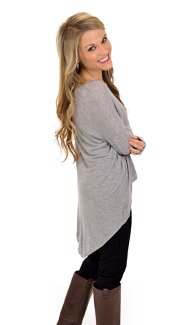 Bend and Snap Top, Gray