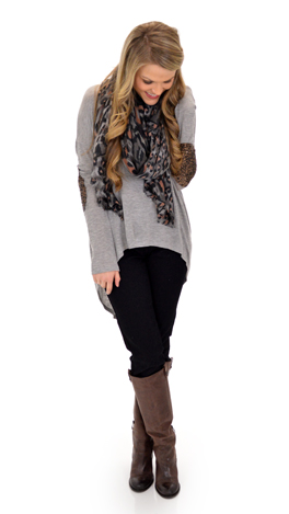 Bend and Snap Top, Gray