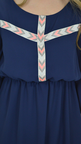 Kick Start Dress, Navy