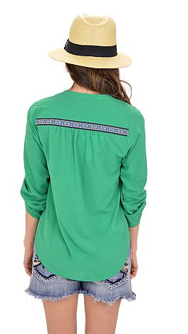 All the Trimmings Top, Green
