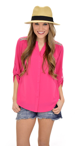 All the Trimmings Top, Pink