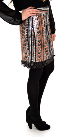 Aztec Sequin Skirt