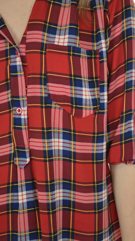 Plaid About You Top, White
