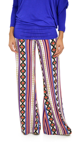 Printed Palazzo Pant, Red