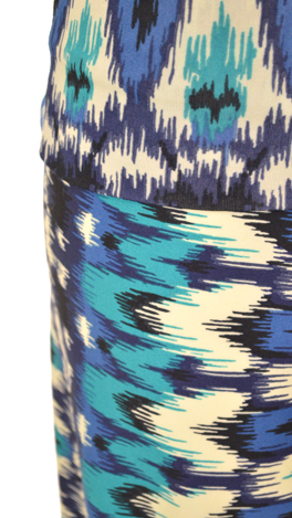 Printed Palazzo Pant, Blue - Bottoms - The Blue Door Boutique