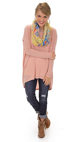 Cozy Folks Tee, Baby Pink