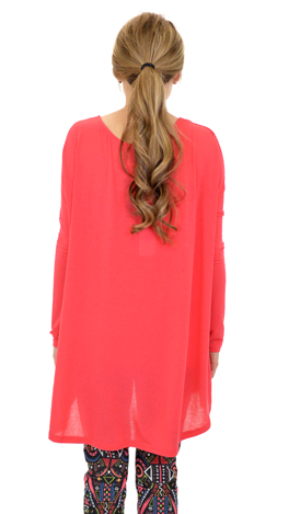 Cozy Folks Tee, Coral
