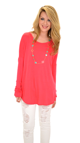 Let Loose Tee, Hot Pink