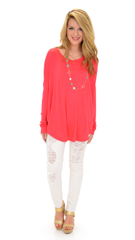 Let Loose Tee, Hot Pink