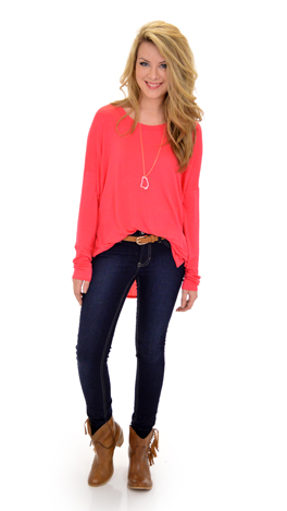 Let Loose Tee, Hot Pink