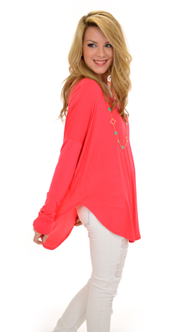 Let Loose Tee, Hot Pink