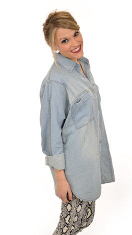 Oversize Denim Top