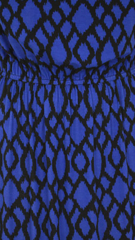Off Shoulder Maxi, Royal Print