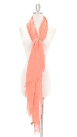 Gauze Scarf, Coral