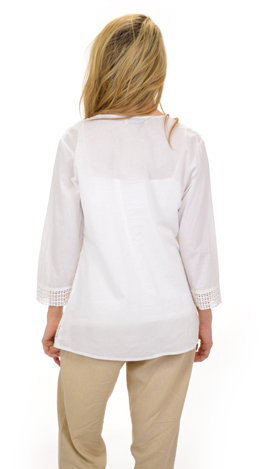 I Spye Eyelet Tunic, White