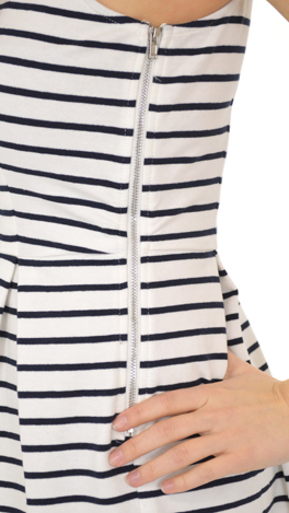 Sail or Stripe Dress, White