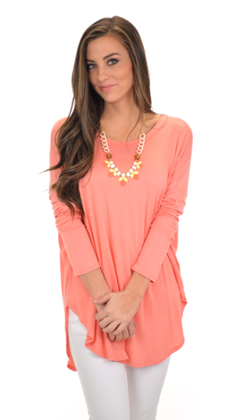 Let Loose Tee, Coral Peach