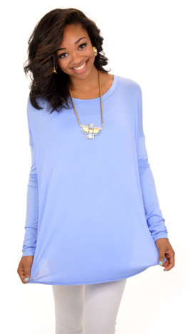 Let Loose Tee, Denim Blue