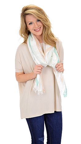 Outside the Box SS Top, Sand - Tops - The Blue Door Boutique
