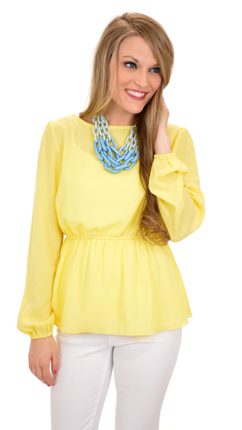 Take Office Top, Pastel Yellow