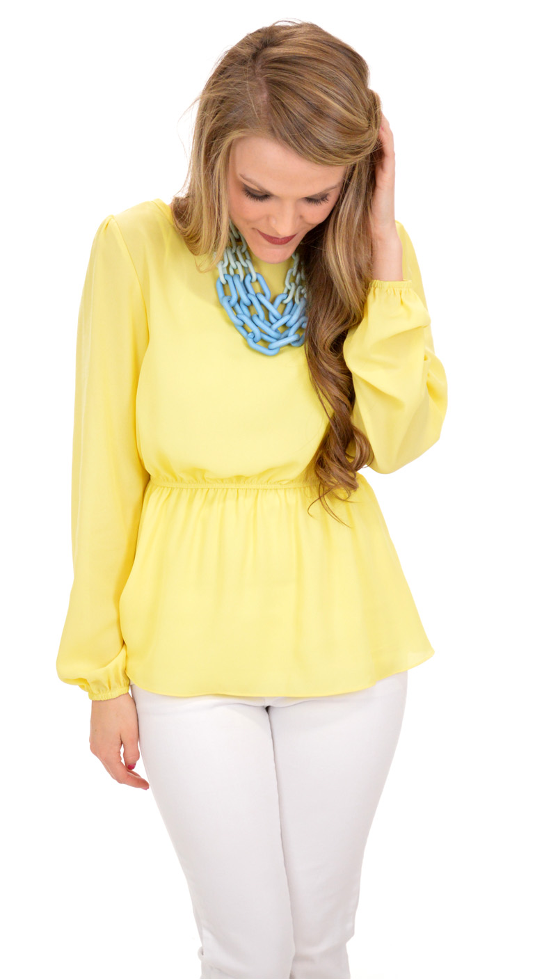 Take Office Top, Pastel Yellow