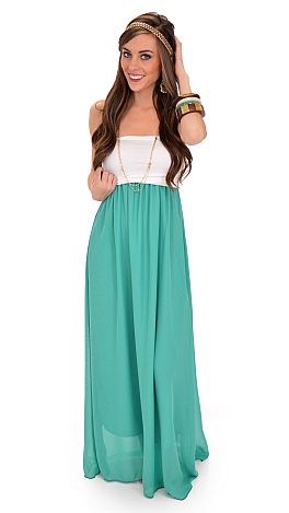 Colorblock Tube Maxi, Teal