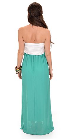 Colorblock Tube Maxi, Teal