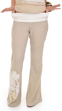 Laced Linen Pants