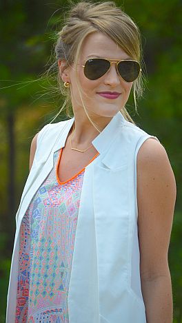 Houston Vest, White