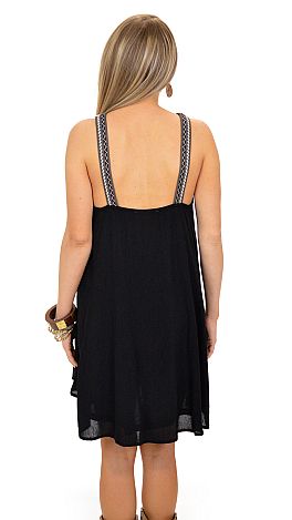 We Are the Free Tunic Dress, Black 