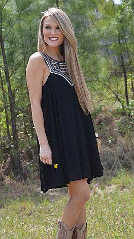We Are the Free Tunic Dress, Black 
