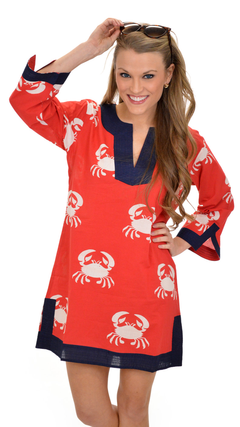 Beach Tunic, Red Crab